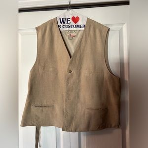 Men’s tan Linen vest - size XL